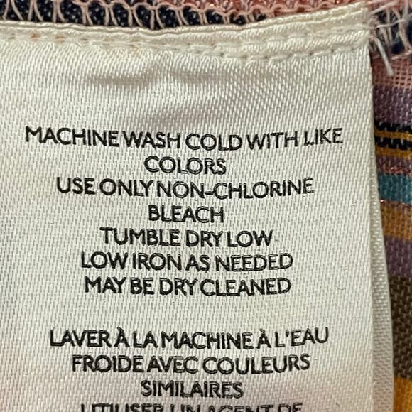 ANTHRO Pilcro Long Sleeve Striped Boyfriend Oversized Shirt S/M Casual Work Fall - Picture 12 of 12